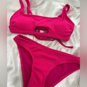Exhilaration hot pink bikini
